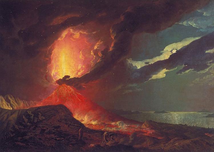 Joseph wright of derby Vesuvius in Eruption, with a View over the Islands in the Bay of Naples oil painting image